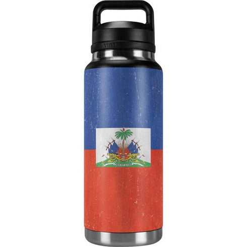 Haiti Flag Distressed YETI Rambler 36oz Bottle Skin